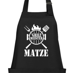 Textildruck Aufdruck Schürze Koch Grill Grillen Pizza Backen Kochen Fleisch Name Koch Bier Party Geschenk Freitzeit Gastro Event