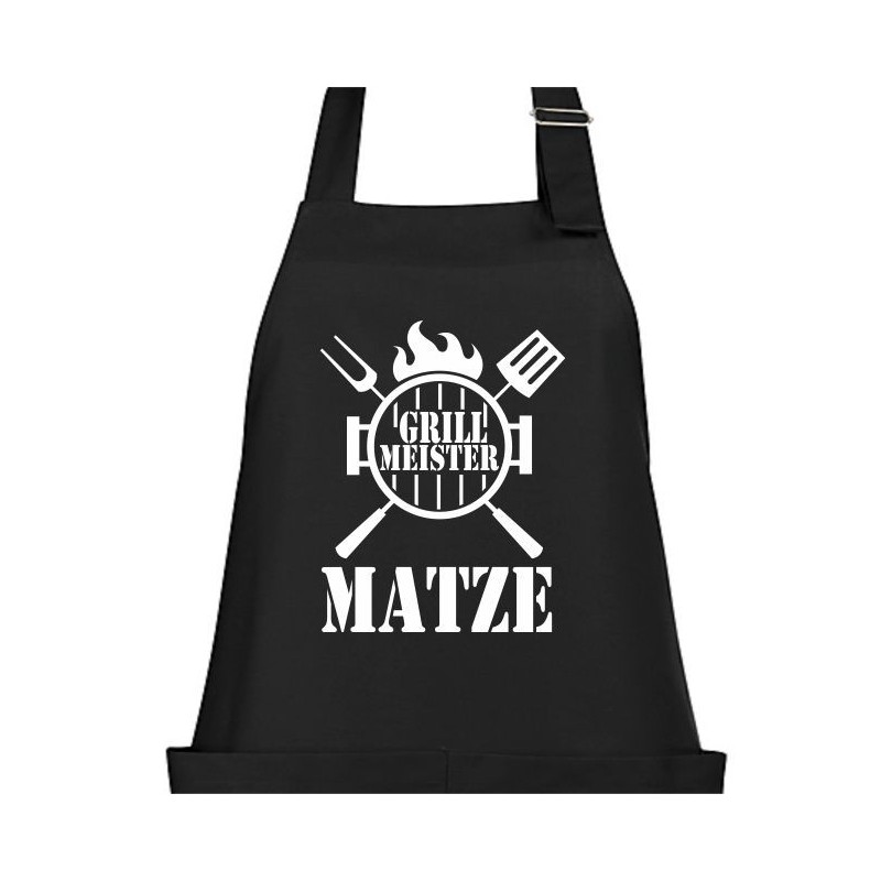 Textildruck Aufdruck Schürze Koch Grill Grillen Pizza Backen Kochen Fleisch Name Koch Bier Party Geschenk Freitzeit Gastro Event