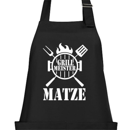 Textildruck Aufdruck Schürze Koch Grill Grillen Pizza Backen Kochen Fleisch Name Koch Bier Party Geschenk Freitzeit Gastro Event
