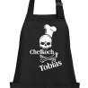 Textildruck Aufdruck Schürze Koch Grill Grillen Pizza Backen Kochen Fleisch Name Koch Bier Party Geschenk Freitzeit Gastro Event