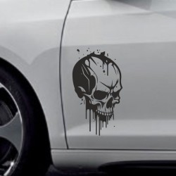 Aufkleber Auto Totenkopf Schädel Skull Bones Böse Cappy Gangster Zylinder Rosen Blumen Blüten Gentleman DJ Rock Punisher