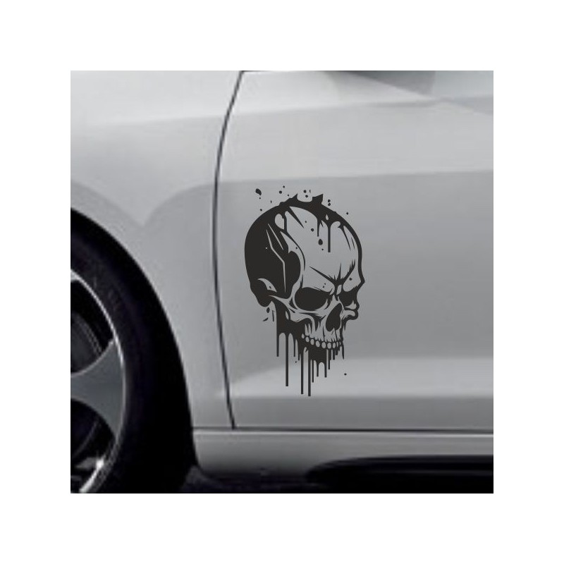 Aufkleber Auto Totenkopf Schädel Skull Bones Böse Cappy Gangster Zylinder Rosen Blumen Blüten Gentleman DJ Rock Punisher