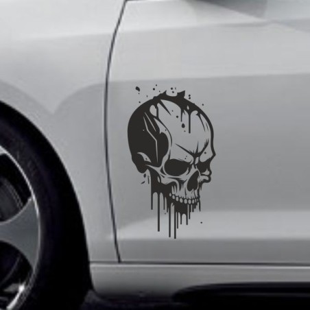 Aufkleber Auto Totenkopf Schädel Skull Bones Böse Cappy Gangster Zylinder Rosen Blumen Blüten Gentleman DJ Rock Punisher