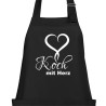 Textildruck Aufdruck Schürze Koch Grill Grillen Pizza Backen Kochen Fleisch Name Koch Bier Party Geschenk Freitzeit Gastro Event
