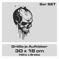 Aufkleber Auto Totenkopf Schädel Skull Bones Böse Cappy Gangster Zylinder Rosen Blumen Blüten Gentleman DJ Rock Punisher