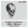Aufkleber Auto Totenkopf Schädel Skull Bones Böse Cappy Gangster Zylinder Rosen Blumen Blüten Gentleman DJ Rock Punisher