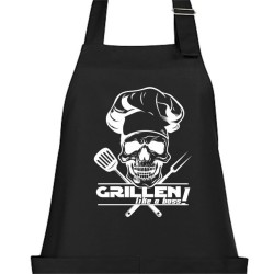 Textildruck Aufdruck Schürze Koch Grill Grillen Pizza Backen Kochen Fleisch Name Koch Bier Party Geschenk Freitzeit Gastro Event