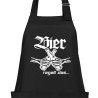Textildruck Aufdruck Schürze Koch Grill Grillen Pizza Backen Kochen Fleisch Name Koch Bier Party Geschenk Freitzeit Gastro Event