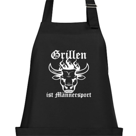 Textildruck Aufdruck Schürze Koch Grill Grillen Pizza Backen Kochen Fleisch Name Koch Bier Party Geschenk Freitzeit Gastro Event