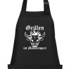 Textildruck Aufdruck Schürze Koch Grill Grillen Pizza Backen Kochen Fleisch Name Koch Bier Party Geschenk Freitzeit Gastro Event