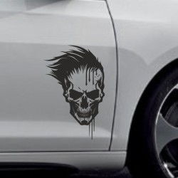 Aufkleber Auto Totenkopf Schädel Skull Bones Böse Cappy Gangster Zylinder Rosen Blumen Blüten Gentleman DJ Rock Punisher