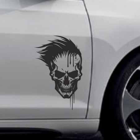 Aufkleber Auto Totenkopf Schädel Skull Bones Böse Cappy Gangster Zylinder Rosen Blumen Blüten Gentleman DJ Rock Punisher