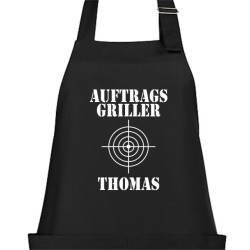 Textildruck Aufdruck Schürze Koch Grill Grillen Pizza Backen Kochen Fleisch Name Koch Bier Party Geschenk Freitzeit Gastro Event