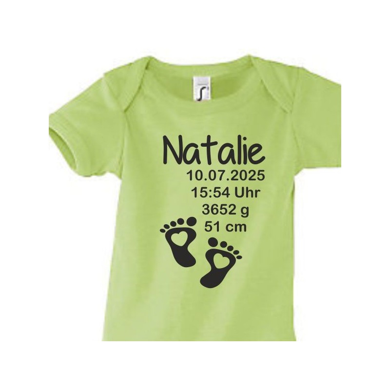 Babybody Strampler Geburt Baby  Familie Mama Papa Wunschname Name Motive Namen Body Geschenk Herz Motive Sprüche FUN Comic