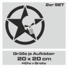 Aufkleber Auto Totenkopf Schädel Skull Bones Böse Cappy Gangster Zylinder Rosen Blumen Blüten Gentleman DJ Rock Punisher