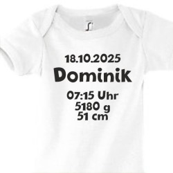 Babybody Strampler Geburt Baby  Familie Mama Papa Wunschname Name Motive Namen Body Geschenk Herz Motive Sprüche FUN Comic