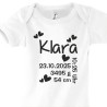 Babybody Strampler Geburt Baby  Familie Mama Papa Wunschname Name Motive Namen Body Geschenk Herz Motive Sprüche FUN Comic