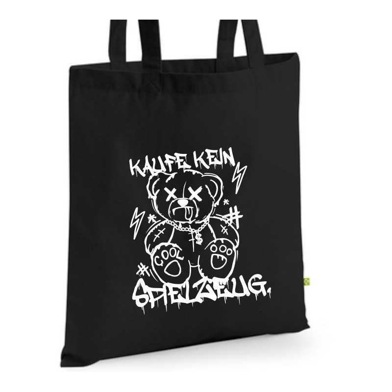 Bio Baumwolltasche Stoffbeutel Jute Tasche Einkaufen Shoppen Shopping Geschenk Wunschnamen Sprüche Namen bedruckt Textildruck