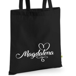 Bio Baumwolltasche Stoffbeutel Jute Tasche Einkaufen Shoppen Shopping Geschenk Wunschnamen Sprüche Namen bedruckt Textildruck