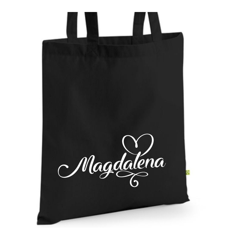 Bio Baumwolltasche Stoffbeutel Jute Tasche Einkaufen Shoppen Shopping Geschenk Wunschnamen Sprüche Namen bedruckt Textildruck