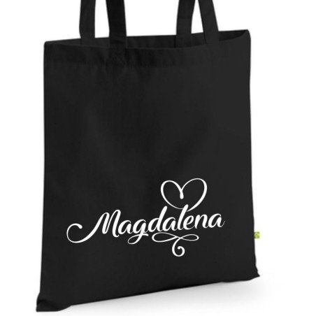 Bio Baumwolltasche Stoffbeutel Jute Tasche Einkaufen Shoppen Shopping Geschenk Wunschnamen Sprüche Namen bedruckt Textildruck