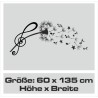 Wandaufkleber Musik Pusteblume Löwenzahn Noten Schlüssel Swing Aufkleber Wand 04