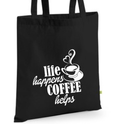 Bio Baumwolltasche Stoffbeutel Jute Tasche Einkaufen Shoppen Shopping Geschenk Wunschnamen Sprüche Namen bedruckt Textildruck