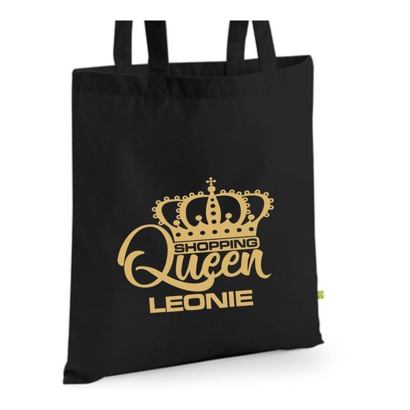 Bio Baumwolltasche Stoffbeutel Jute Tasche Einkaufen Shoppen Shopping Geschenk Wunschnamen Sprüche Namen bedruckt Textildruck