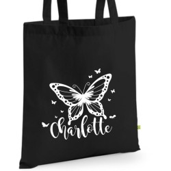 Bio Baumwolltasche Stoffbeutel Jute Tasche Einkaufen Shoppen Shopping Geschenk Wunschnamen Sprüche Namen bedruckt Textildruck