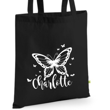 Bio Baumwolltasche Stoffbeutel Jute Tasche Einkaufen Shoppen Shopping Geschenk Wunschnamen Sprüche Namen bedruckt Textildruck