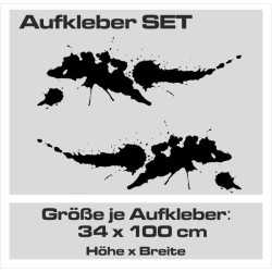 Aufkleber SET Auto Car Tattoo Style Seiten Tribal Dekor Pferd Gecko Power Blumen Ranke Fee Hexe Blumen Blüten Gecko Farbe