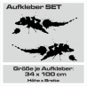 Aufkleber SET Auto Car Tattoo Style Seiten Tribal Dekor Pferd Gecko Power Blumen Ranke Fee Hexe Blumen Blüten Gecko Farbe