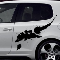 Aufkleber SET Auto Car Tattoo Style Seiten Tribal Dekor Pferd Gecko Power Blumen Ranke Fee Hexe Blumen Blüten Gecko Farbe