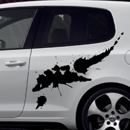 Aufkleber SET Auto Car Tattoo Style Seiten Tribal Dekor Pferd Gecko Power Blumen Ranke Fee Hexe Blumen Blüten Gecko Farbe