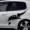 Aufkleber SET Auto Car Tattoo Style Seiten Tribal Dekor Pferd Gecko Power Blumen Ranke Fee Hexe Blumen Blüten Gecko Farbe