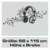 Wandaufkleber Musik DJ Kopfhörer Sound Noten Schlüssel Music Aufkleber Wand Wandtattoo 05