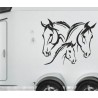 Aufkleber SET Pferdeanhänger KFZ Anhänger Pferd Pferde Stute Hengst Fohlen Landschaft Rosen Dekor Reitsport Pferdehof Reiten