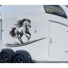 Aufkleber SET Pferdeanhänger KFZ Anhänger Pferd Pferde Stute Hengst Fohlen Landschaft Rosen Dekor Reitsport Pferdehof Reiten
