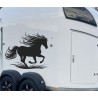 Aufkleber SET Pferdeanhänger KFZ Anhänger Pferd Pferde Stute Hengst Fohlen Landschaft Rosen Dekor Reitsport Pferdehof Reiten