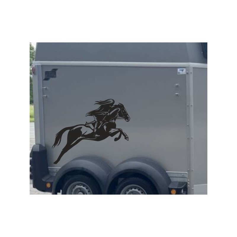 Aufkleber SET Pferdeanhänger KFZ Anhänger Pferd Pferde Stute Hengst Fohlen Landschaft Rosen Dekor Reitsport Pferdehof Reiten