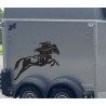 Aufkleber SET Pferdeanhänger KFZ Anhänger Pferd Pferde Stute Hengst Fohlen Landschaft Rosen Dekor Reitsport Pferdehof Reiten