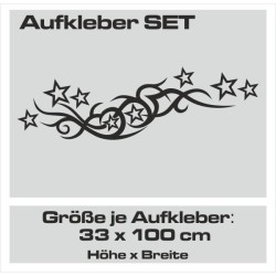 Aufkleber SET Auto Car Tattoo Style Seiten Tribal Dekor Pferd Gecko Power Blumen Ranke Fee Hexe Blumen Blüten Gecko Farbe