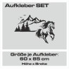 Aufkleber SET Pferdeanhänger KFZ Anhänger Pferd Pferde Stute Hengst Fohlen Landschaft Rosen Dekor Reitsport Pferdehof Reiten