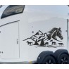 Aufkleber SET Pferdeanhänger KFZ Anhänger Pferd Pferde Stute Hengst Fohlen Landschaft Rosen Dekor Reitsport Pferdehof Reiten