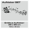 Aufkleber SET Auto Car Tattoo Style Seiten Tribal Dekor Pferd Gecko Power Blumen Ranke Fee Hexe Blumen Blüten Gecko Farbe