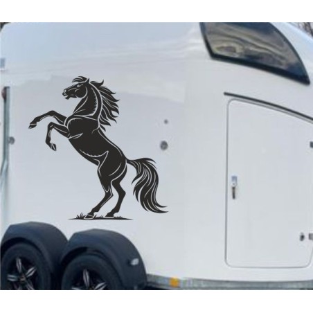 Aufkleber SET Pferdeanhänger KFZ Anhänger Pferd Pferde Stute Hengst Fohlen Landschaft Rosen Dekor Reitsport Pferdehof Reiten