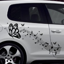 Aufkleber SET Auto Car Tattoo Style Seiten Tribal Dekor Pferd Gecko Power Blumen Ranke Fee Hexe Blumen Blüten Gecko Farbe