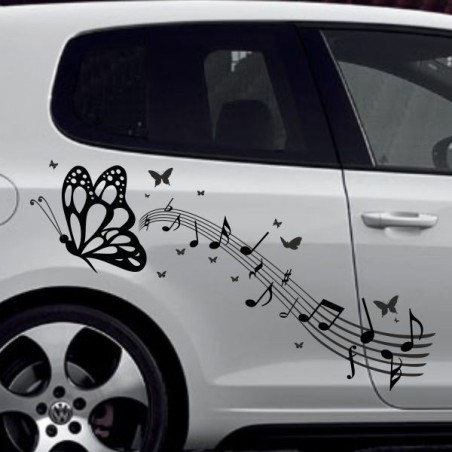 Aufkleber SET Auto Car Tattoo Style Seiten Tribal Dekor Pferd Gecko Power Blumen Ranke Fee Hexe Blumen Blüten Gecko Farbe