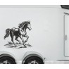 Aufkleber SET Pferdeanhänger KFZ Anhänger Pferd Pferde Stute Hengst Fohlen Landschaft Rosen Dekor Reitsport Pferdehof Reiten