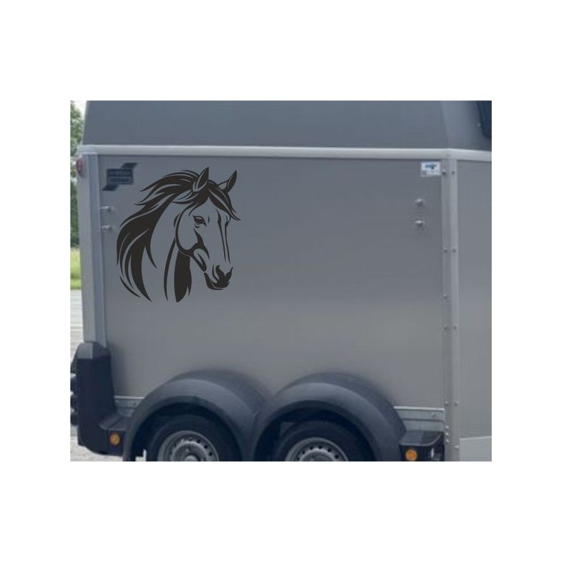 Aufkleber SET Pferdeanhänger KFZ Anhänger Pferd Pferde Stute Hengst Fohlen Landschaft Rosen Dekor Reitsport Pferdehof Reiten